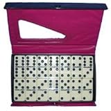 Jumbo Dominoes Double Six- Ivory W/ Black Indented Dots