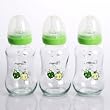 Momo Baby 5oz Glass Feeding Bottle 3-Pack Green