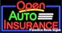 Open Auto Insurance Neon Sign