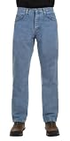 Wrangler Rugged Wear Mens Easy Fit Jean, Stone Bleach