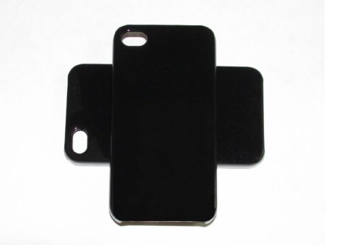 DIY Black Hard Snap-on Cover Case for Apple Iphone 4/4s --- By Pixiheart