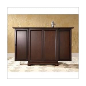 Crosley Furniture Alexandria Expandable Home Bar Cabinet in Vintage Mahogany Crosley Furniture Alexandria Expandable Home Bar Cabinet in Vintage Mahogany