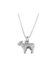 Sterling Silver Three Dimensional Lamb Sheep Necklace