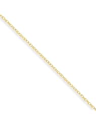 0.95mm, 10 Karat Yellow Gold, Cable Rope Chain - 20 inch