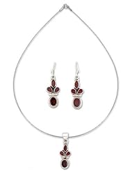 Garnet jewelry set, Eternal Love