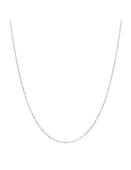 White Gold Adjustable Cable Chain 22in