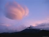 Setting Sun Lights a Lenticular Cloud over Kamchatka Peninsula Photographic Poster Print by Carsten Peter, 32x24