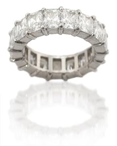 Diamond & Platinum Eternity Wedding Band Ring (8.54ct)
