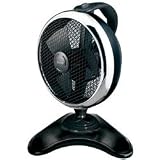 HONEYWELL 7" OSCILLATING PIVOT FAN BLACK/CHROME 25W 3 SPEED SETTINGS UNIQUE CIRCULAR PIVOT REMOVABLE MESH GRILL