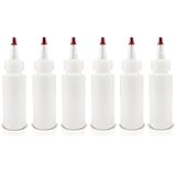 2oz Plastic Squeeze Bottles, 2oz Squeeze Bottles for Crafts, Squeeze Bottles for Art, Multi Purpose Squeeze Bottles (6 Pack)