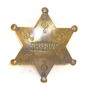 Brass Sheriff Old West Police Badge