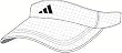 Adidas Mens 3 Stripe Clima Visor - Color: White