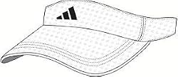 Adidas Mens 3 Stripe Clima Visor - Color: White