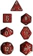 Chessex Dice: Polyhedral 7-Die Speckled Dice Set - Golden Strawberry - Out of Print
