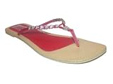 Unze Fashion Slipper - L8876-Red-7.0