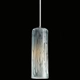 1 LIGHT PENDANT IN SATIN NICKEL WITH MAPLE DUSK