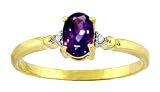 14k Solid Gold Ring with Natural Amethyst size 7.0