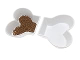 Present Time Dog bowl set Bone ceramic white