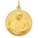 24k Gold-plated Sterling Silver Pope John Paul II Medal