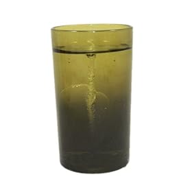 GEL CANDLE IN 2-TONE GREEN TINTED GLASS 10CM