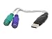 Sabrent SBT-PS2U USB to Dual 2-Port PS/2 Splitter Cable Converter
