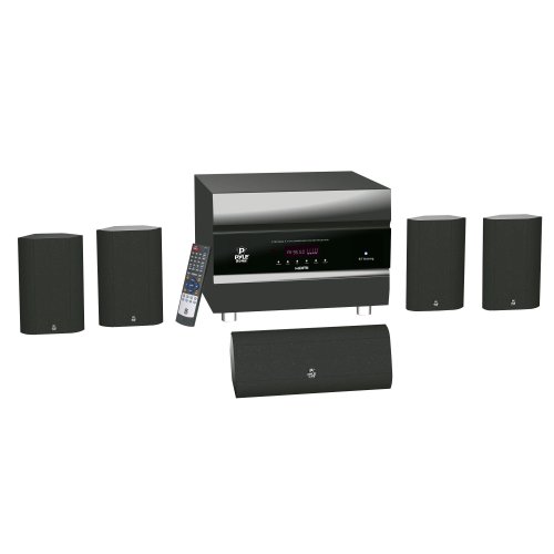 Pyle PT678HBA PylePro 400 Watts 5.1 Channel HDMI Home Theater System with Bluetooth Audio Playback and AM/FM Tuner