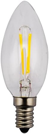 GREXISTAR 2W E14 COB 200LM Warm White 2800K LED Filament Candle Bulbs AC110V Replace 60 W Tungsten Core Incandescent Lamp 360 Degrees Omnidirectional