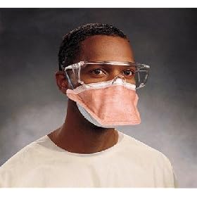 FLUIDSHIELD* PFR95* N95 PARTICULATE FILTER RESPIRATOR AND SURGICAL MASK, POUCH STYLE WITH POLYURETHANE HEADBANDS, REGULAR SIZE, ORANGE. Case of210. Available now in limited quantities.