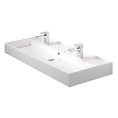 Tiger Items Waschbecken doppelt wei� 105x10,5x45 cm, Doppelwaschbecken