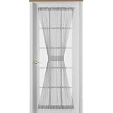 Sheer Voile 72-Inch French Door Curtain Panel, White