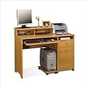 Bestar Legend Home Office Wood Computer Desk in Golden Oak