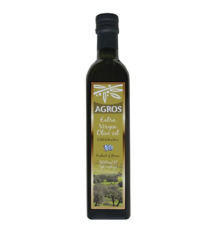 Agros Extra Virgin Olive Oil - 500 Ml Bottle by Corinthian Olive Oil Company