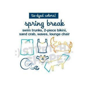 Stretchy Shapes Shaped Rubber Bands Bracelets 24Pack Spring Break