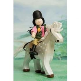 Budkins Grey Horse with Saddle