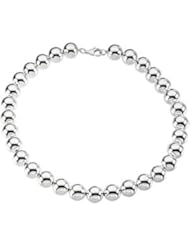 14.00 Mm Bead Necklace Pendant Sterling Silver Ch875 8 Inch