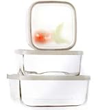 Bormioli Rocco Frigoverre Square 3 Piece Set with Frosted Lids