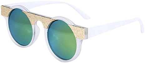 Genuine retro sunglasses round Prince Edward mirror sunglasses influx of men glasses ，eyeglasses female (White)