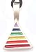 GAY TRIANGLE Rainbow Silver Tone Pewter PENDANT Necklace