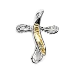 Silver Cubic Zirconia Cross Pendants, Size: 30mm (1.1 inches)