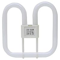 55 Watt 4-Pin 2D Compact Fluorescent Light Bulb (2 Pieces)