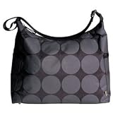 Grey Dot Hobo Diaper Bag - Lime interior