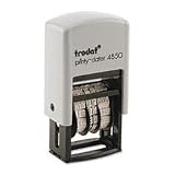 U. S. Stamp & Sign T4850L U.S. Stamp & Sign trodat Economy Micro 5-in-1 Date Stamp, 3/16 x 1, Blue/Red
