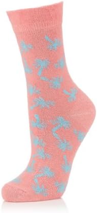 Accessorize Womens Palm Tree Sock With Ruffle