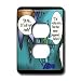 Londons Times Funny Music Cartoons - Excited Pen - Light Switch Covers - 2 plug outlet cover