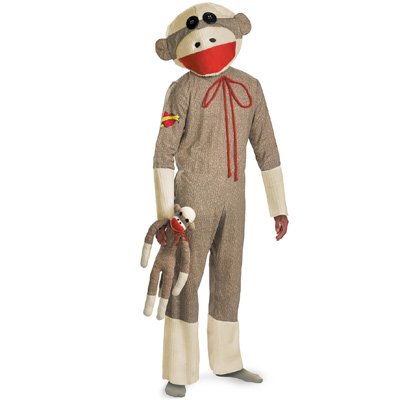 Sock Monkey Adult Costume Size X-Large (42-46)  