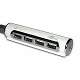 Electronics : TeckNet VH221A Aluminium 4 Port USB 2.0 Hub Hi Speed (Silver)