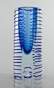 Glass Blue Sommerso Vase 100% Handblown Art H8