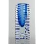 Glass Blue Sommerso Vase 100% Handblown Art H8
