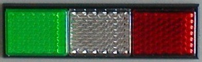 Italian Flag Reflector Badge Magnetic for Auto RV Truck Boat Motorcycle Home