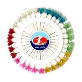 Craft Pin Wheel - Heart Shaped Pins. Sewing Pins.